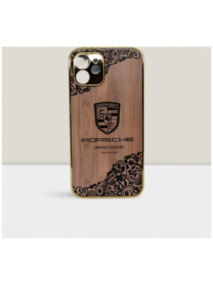 جراب ايفون  12  دهر  خشبي ذهبي