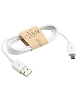 كابل سامسونج جلد مخطط ابيض