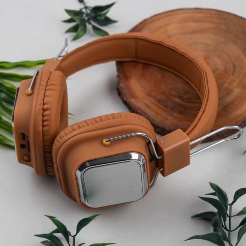 SD-1003 سماعة راس صودو بلوتوث لاسلكية - صوت نقى وميكروفون ممتاز - بني، فوق الأذن - الصورة 2