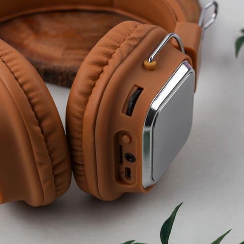 SD-1003 سماعة راس صودو بلوتوث لاسلكية - صوت نقى وميكروفون ممتاز - بني، فوق الأذن - الصورة 4