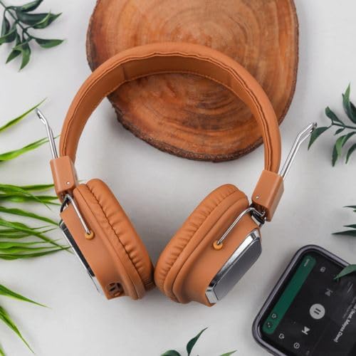 SD-1003 سماعة راس صودو بلوتوث لاسلكية - صوت نقى وميكروفون ممتاز - بني، فوق الأذن