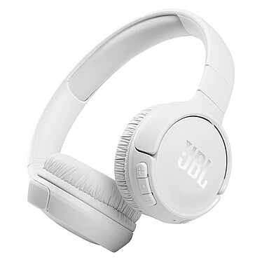 JBL سماعة رأس لاسلكية فوق الاذن بصوت جهوري نقي من تون 510BT، لون ابيض - HEADPHONE BLUETOOTH JBL TUNE 510 WHITE