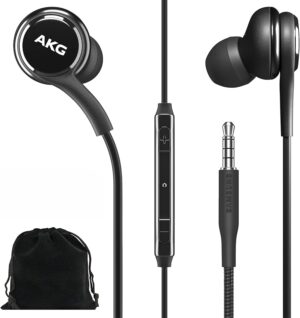 HEADPHONE SAM AGK 3.5M ORG BLACK - سماعة رأس سامسونج إيه جي كي 3.5 متر أصلي أسود