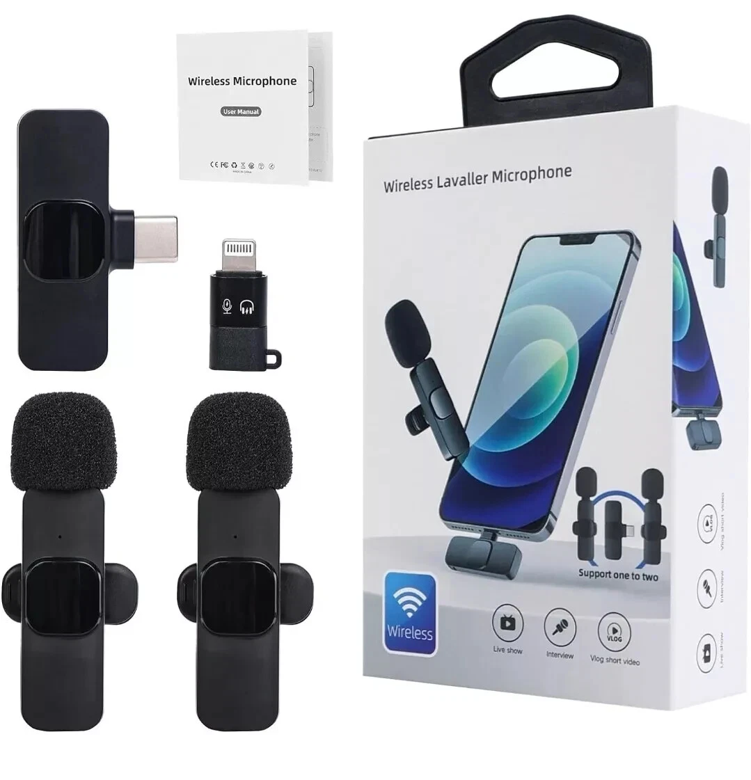MICROPHONE 2MIC WIRELESS K9 - ميكروفون لاسلكي مزدوج (2MIC) K9 - الصورة 2