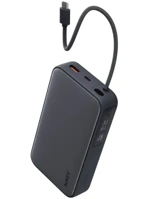 AUKEY POWERBANK 20000MAH 100W GREY PB Y48 PORG - اوكي باور بانك 20000MAH 100W رمادي PB Y48 PORG
