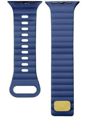 STRAPWATCH SILCONE SIMPLE BLUE 42/44/45/49MM - ساعة يد بسوار سيليكون أزرق بسيط 42/44/45/49 ملم