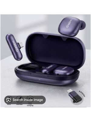 MICROPHONE GREEN LIGHTNING CONVERTER TYPE C CHARGE - ميكروفون محول لايتنينج أخضر شحن من النوع C